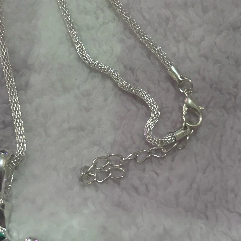 Colorful Sea Turtle bright enamel Pendant Silver Necklace - Picture 4 of 5